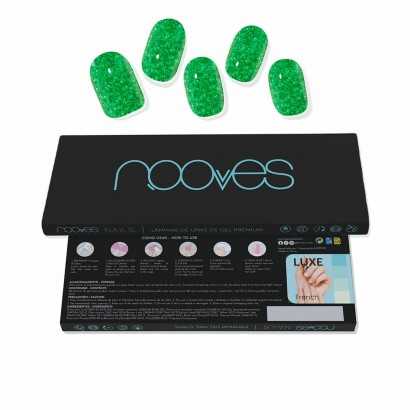 Gel Nail Foils Nooves Glitter green (20 Units)-Manicure and pedicure-Verais