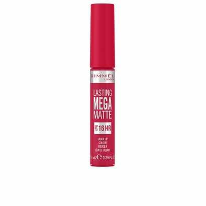 Lipstick Rimmel London Lasting Mega Matte Liquid Nº 910 Fuchsia flush 7,4 ml-Lipsticks, Lip Glosses and Lip Pencils-Verais