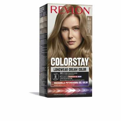 Permanent Dye Revlon Colorstay Light Blonde Nº 8.13-Hair Dyes-Verais