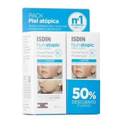 Facial Cream Isdin Nutratopic Pro-AMP Dermo-protective Atopic skin Kids 2 x 50 ml-Anti-wrinkle and moisturising creams-Verais