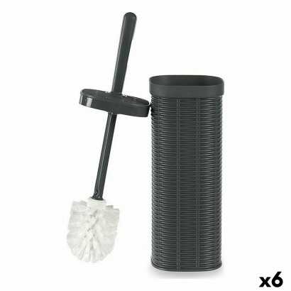 Toilet Brush Stefanplast Elegance Grey Plastic 11,5 x 40,5 x 11,5 cm (6 Units)-Bathroom accessories-Verais