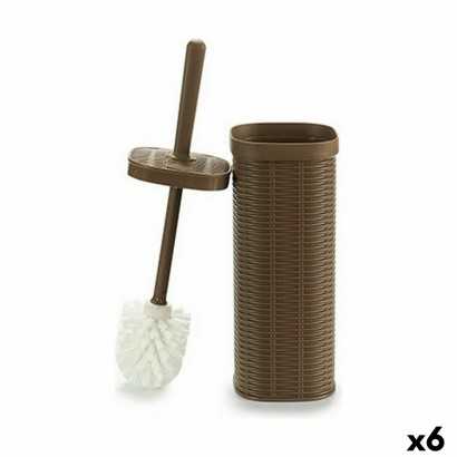 Toilet Brush Stefanplast Elegance Beige Plastic 11,5 x 40,5 x 11,5 cm (6 Units)-Bathroom accessories-Verais
