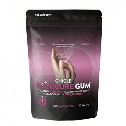 Chewing gum WUG Manicure 10 Units 24 g Green apple-Face and body treatments-Verais