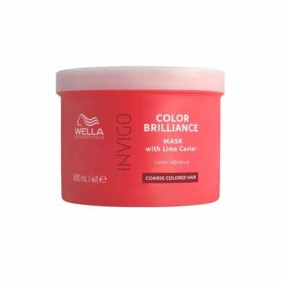 Revitalising Mask Wella Invigo Color Brilliance Coloured Hair Thick hair 500 ml-Hair masks and treatments-Verais