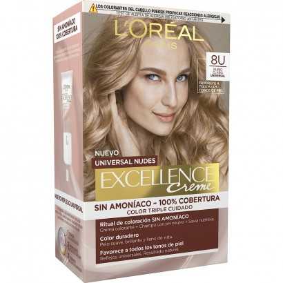 Permanent Dye L'Oréal Paris Excellence Nº 8.0-rubio claro-Hair Dyes-Verais