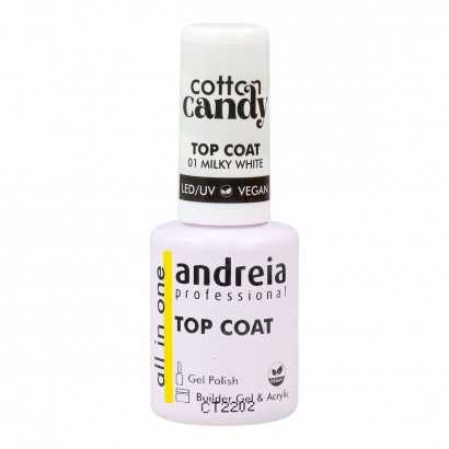 Fijador de Esmalte de Uñas Andreia Cotton Candy Top Coat Nº 01 Milky White 10,5 ml-Manicura y pedicura-Verais