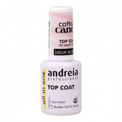 Fissatore di Smalto per Unghie Andreia Cotton Candy Top Coat Nº 02 Milky Pink 10,5 ml-Manicure e pedicure-Verais