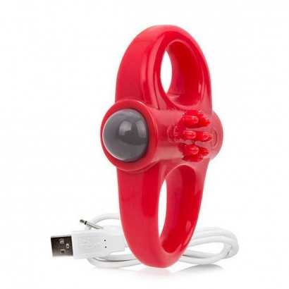 Vibraring Cockring The Screaming O Charged Yoga Red-Vibrating rings-Verais