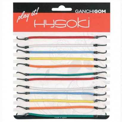 Rubber Hair Bands Hysoki Multicolour Hook 12 Pieces-Combs and brushes-Verais