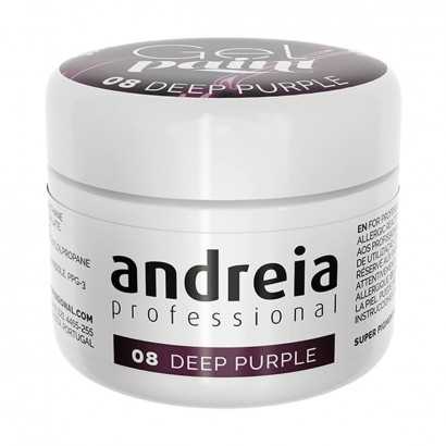 Gel nail polish Andreia Gel Paint 4 ml Purple Nº 08-Manicure and pedicure-Verais