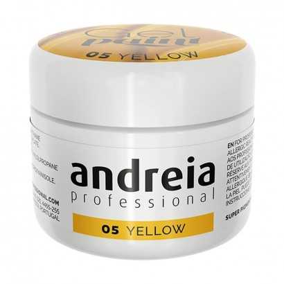 Gel nail polish Andreia Gel Paint 4 ml Yellow Nº 05-Manicure and pedicure-Verais