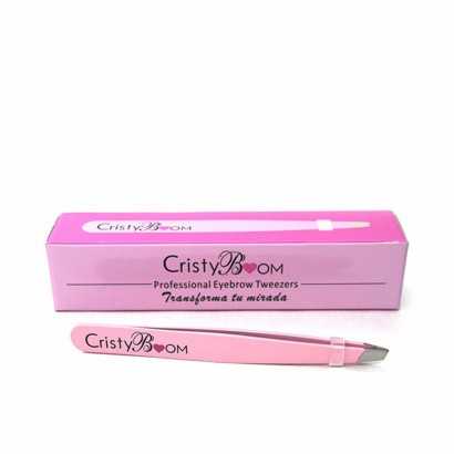 Tweezers for Plucking CristyBoom Professional Eyebrow Tweezers Pink (1 Unit)-Hair removal and shaving-Verais