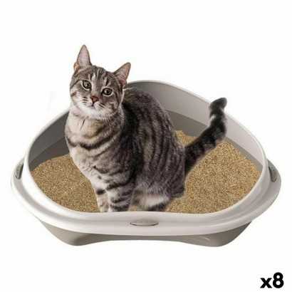 Bac à litière pour chats Georplast GP10536 58 x 48 x 20,5 cm (8 Unités)-Santé et hygiène-Verais