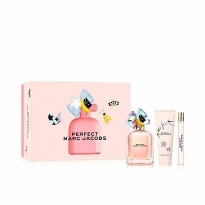Women's Perfume Set Marc Jacobs Perfect 3 Pieces-Cosmetic and Perfume Sets-Verais