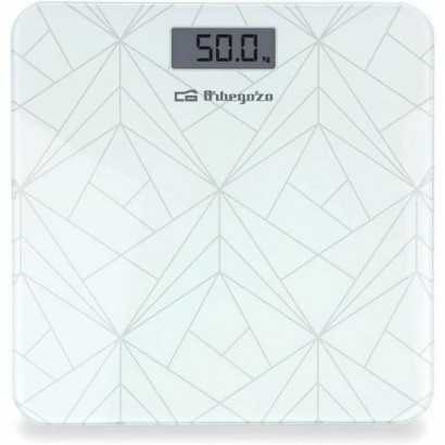 Digital Bathroom Scales Orbegozo PB 2218 White Black Glass 180 kg-Bathroom scales-Verais