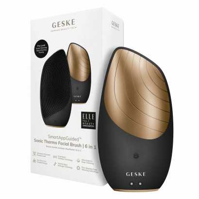 Cleansing Facial Brush Geske SmartAppGuided Black 6 in 1-Cleansers and exfoliants-Verais