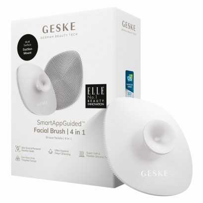 Facial cleansing brush Geske SmartAppGuided White 4-in-1-Cleansers and exfoliants-Verais