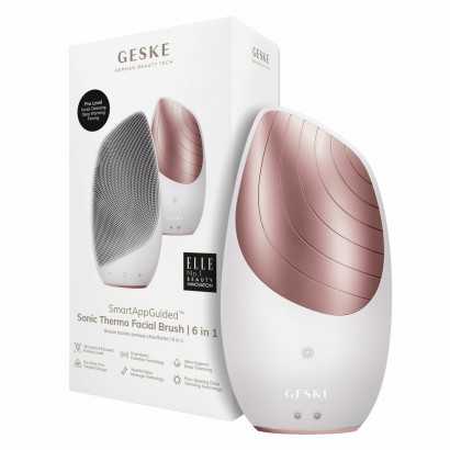 Cleansing Facial Brush Geske SmartAppGuided White 6 in 1-Cleansers and exfoliants-Verais