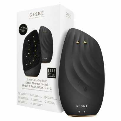 Cleansing Facial Brush Geske SmartAppGuided Black 8-in-1-Cleansers and exfoliants-Verais