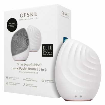 Cleansing Facial Brush Geske SmartAppGuided White 5-in-1-Cleansers and exfoliants-Verais