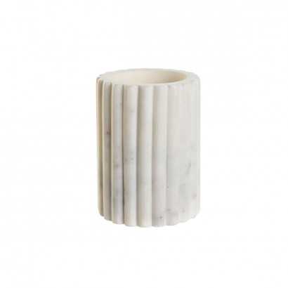 Zahnbürstenhalter Home ESPRIT Weiß Marmor 8 x 8 x 10 cm-Armaturen und Hähne-Verais