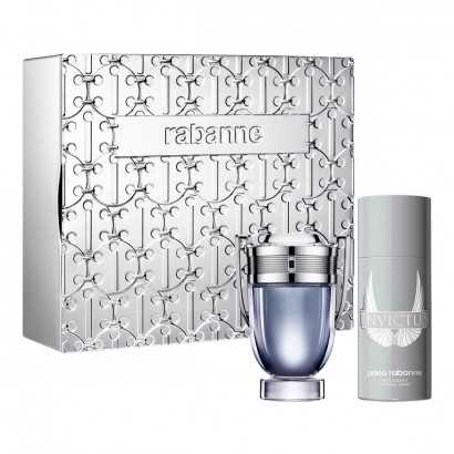Men's Perfume Set Paco Rabanne EDT Invictus 2 Pieces-Cosmetic and Perfume Sets-Verais