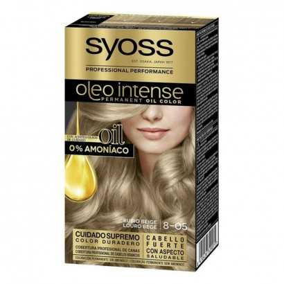 Teinture permanente Syoss Olio Intense Sans ammoniaque Nº 8,05 Blond Beige-Teintures capillaires-Verais