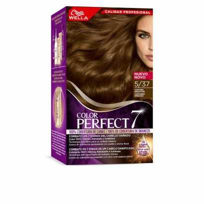 Permanent Dye Wella Color Perfect 7 Nº 5/37 Grey Hair Brown 60 ml-Hair Dyes-Verais