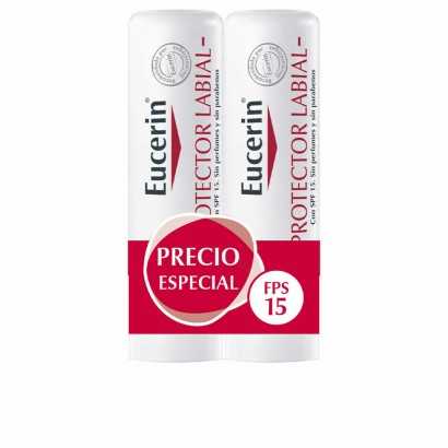 Lippenbalsam Eucerin Protector Labial Lote 2 Stück Spf 15 Pack 4,8 g-Sonnenschutz fürs Gesicht-Verais