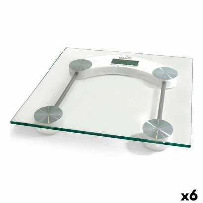 Digital Bathroom Scales Basic Home Transparent (6 Units)-Bathroom scales-Verais