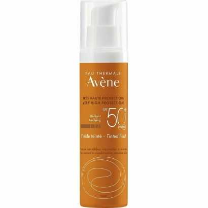 Sun Protection with Colour Avene Tinted Fluid SPF50+ (50 ml)-Protective sun creams for the body-Verais